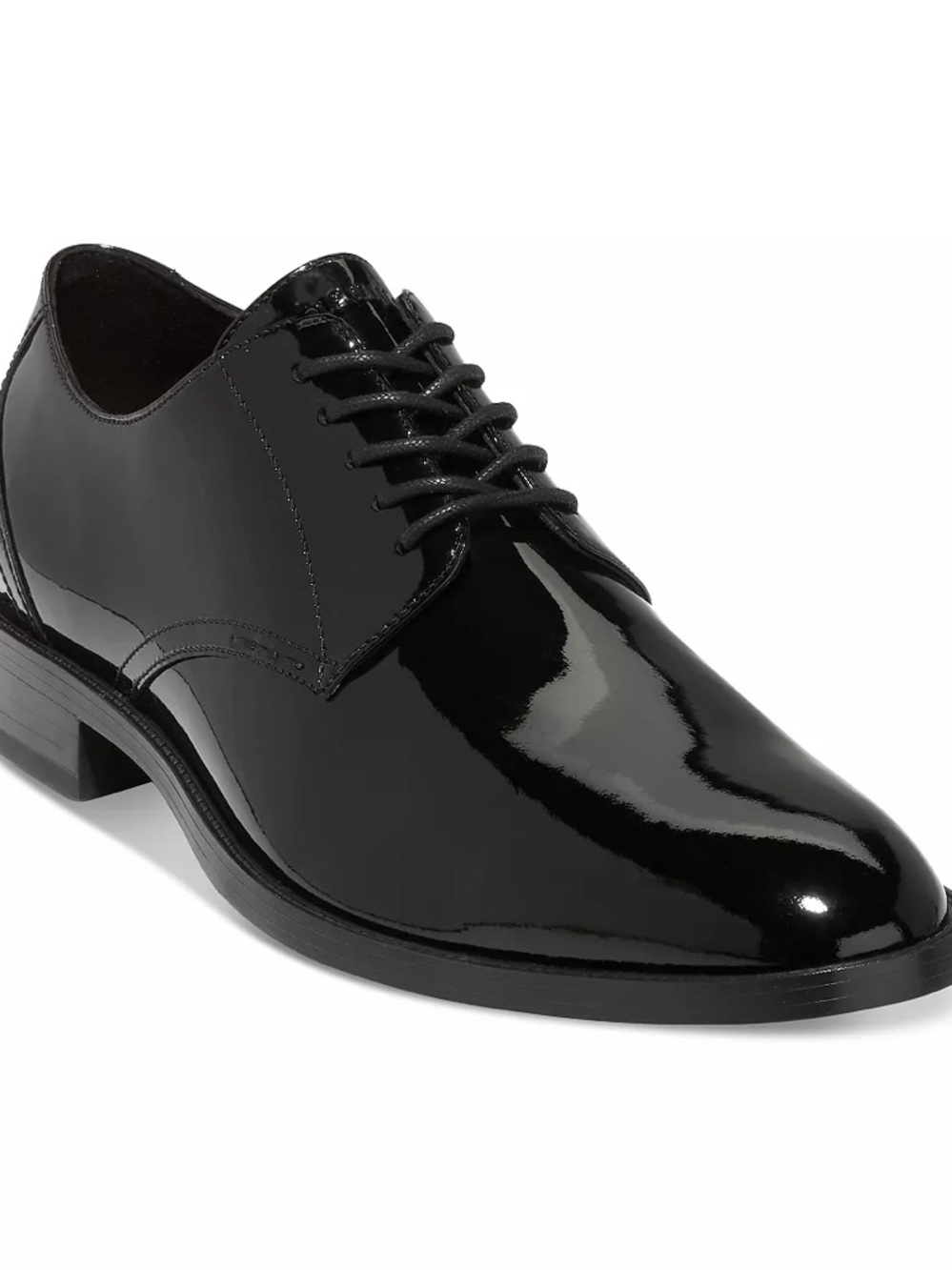 Cole Haan Men's Black Patent Leather Derby - Gloss Finish